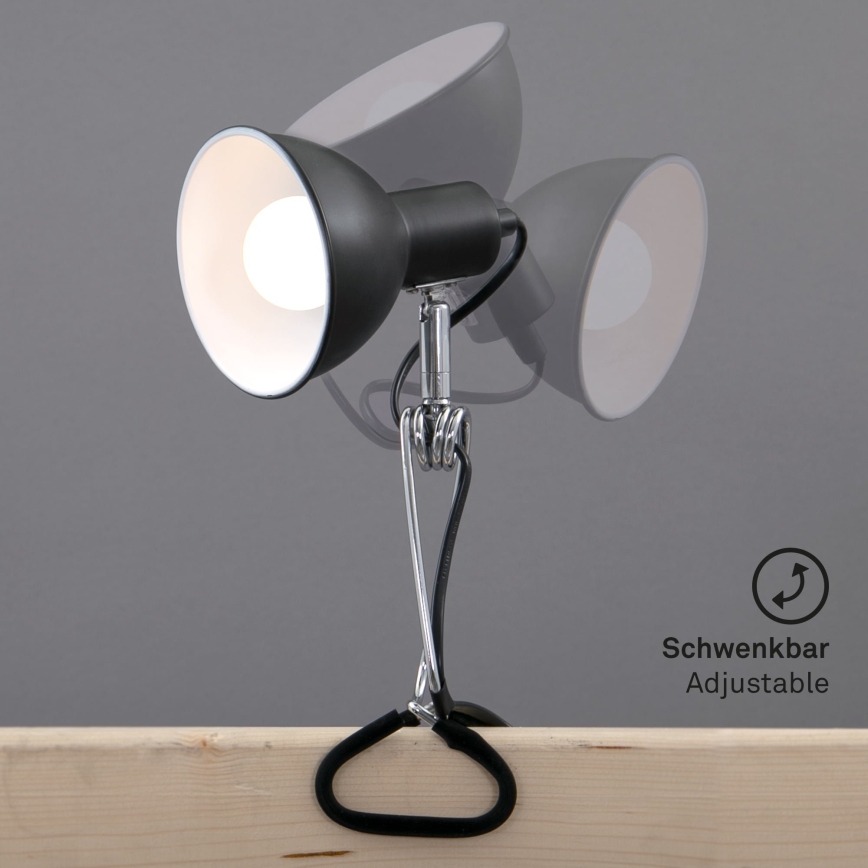 Briloner 2790-015 - Lampa z klipsem FIX 1xE14/8W/230V czarny/błyszczący chrom