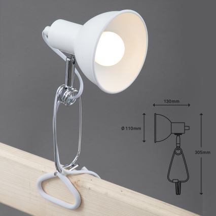 Briloner 2790-016 - Lampa z klipsem FIX 1xE14/8W/230V biała