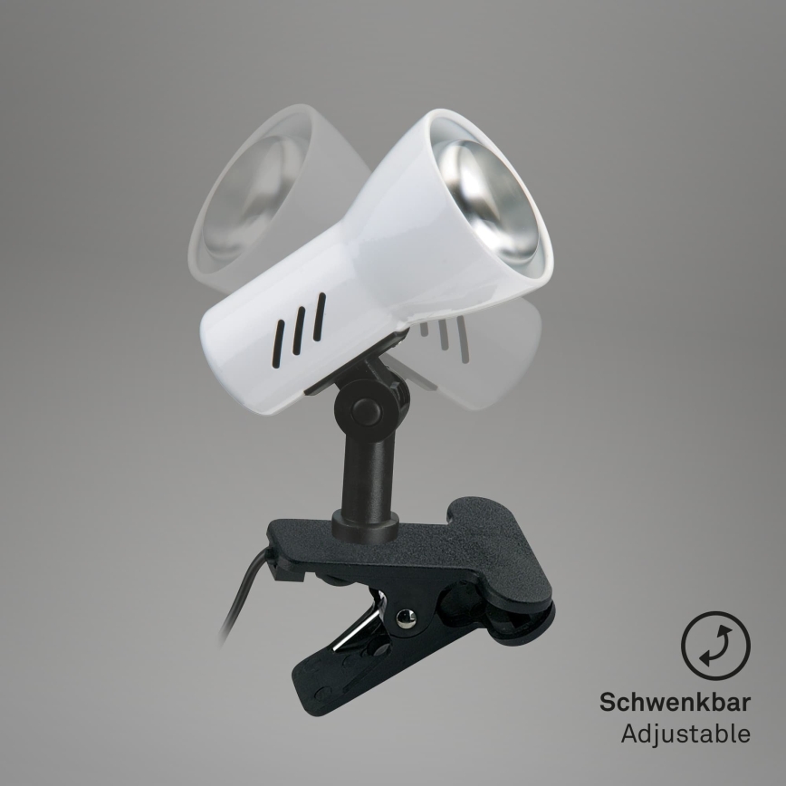 Briloner 2794/016P - Lampa z klipsem 1xE14/40W/230V czarna/biała