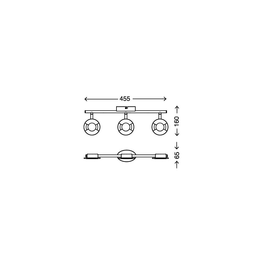 Briloner 2798-022 - LED Oświetlenie punktowe STONE 3xLED/4,5W/230V
