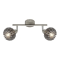 Briloner 2852- 026 - Oświetlenie punktowe RETRO 2xE14/5,5W/230V kauczukowiec
