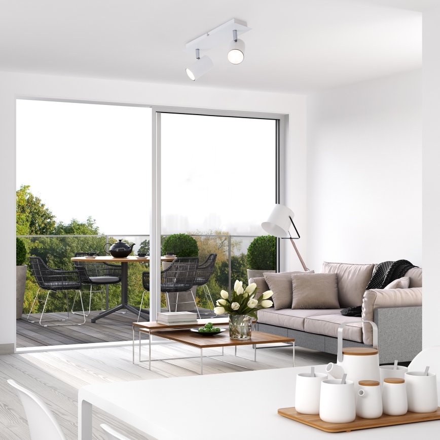 Briloner 2857-026 - Reflektor SPOT 2xGU10/40W/230V biały