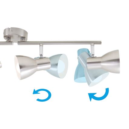 Briloner 2860-042 - Oświetlenie punktowe 4xE14/25W/230V