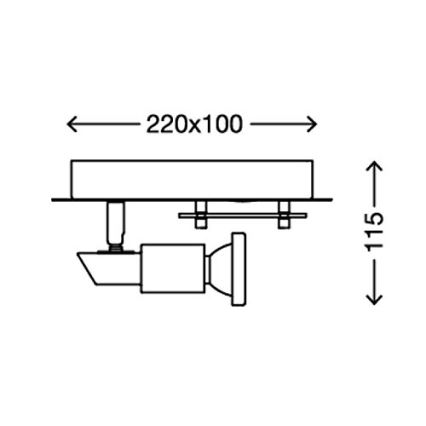 Briloner 2879-022 - LED Oświetlenie sufitowe COMBINATA 1xGU10/3W + LED/5W/230V