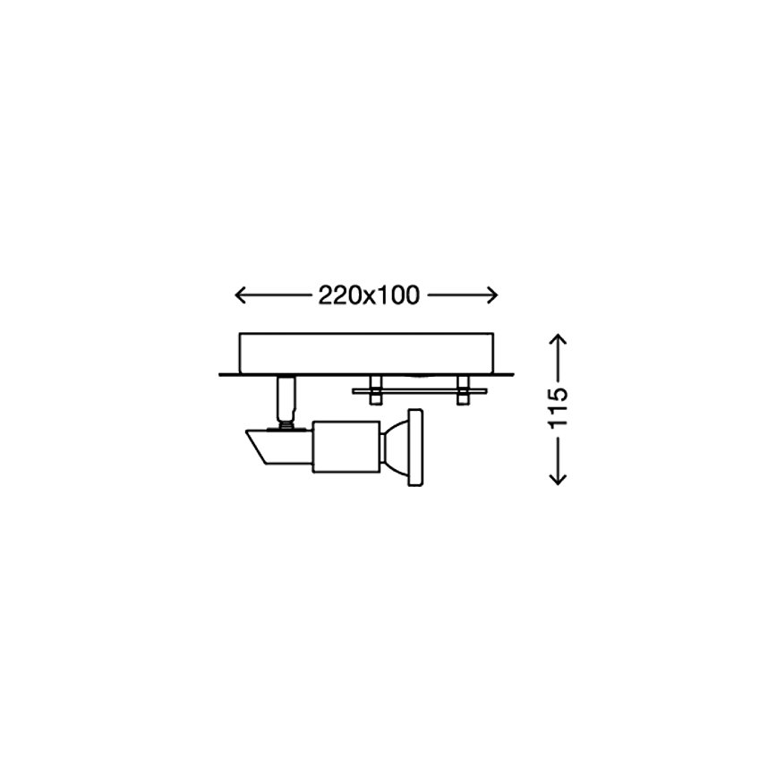 Briloner 2879-022 - LED Oświetlenie sufitowe COMBINATA 1xGU10/3W + LED/5W/230V