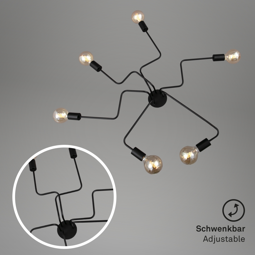 Briloner 2887-065 - Żyrandol natynkowy FARETTO 6xE27/60W/230V