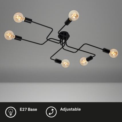 Briloner 2887-065 - Żyrandol natynkowy FARETTO 6xE27/60W/230V