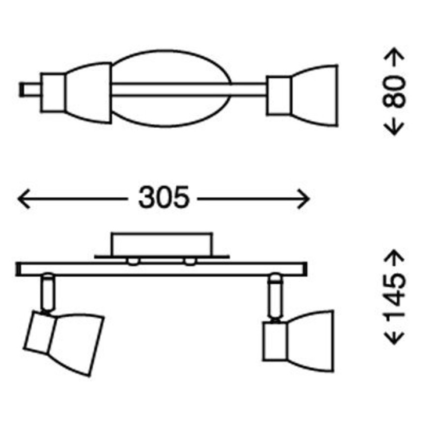 Briloner 2914-022 - LED Oświetlenie punktowe 2xGU10/3W/230V 3000K