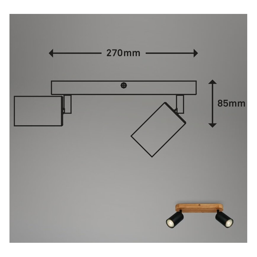 Briloner 2922-025 - Oświetlenie punktowe SPOT 2xGU10/9W/230V