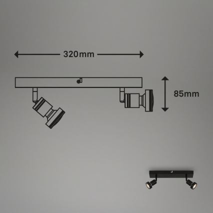 Briloner 2926-025 - Oprawa punktowa LED 2xGU10/4,9W/230V