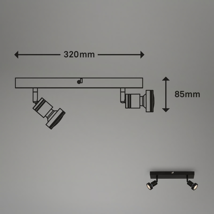 Briloner 2926-025 - Oprawa punktowa LED 2xGU10/4,9W/230V