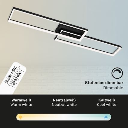 Briloner 3013-015 - LED Ściemnialny żyrandol natynkowy FRAME LED/40W/230V 2700-6500K + pilot zdalnego sterowania