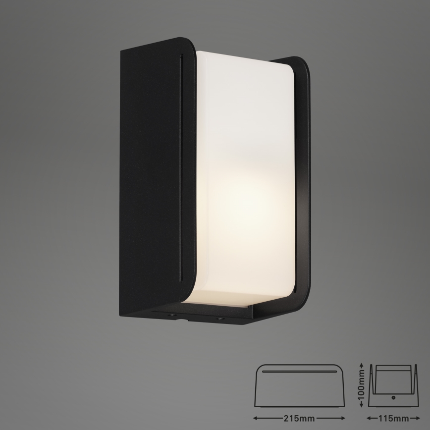 Briloner 3016-015 - Kinkiet zewnętrzny BOKS 1xE27/12W/230V IP44
