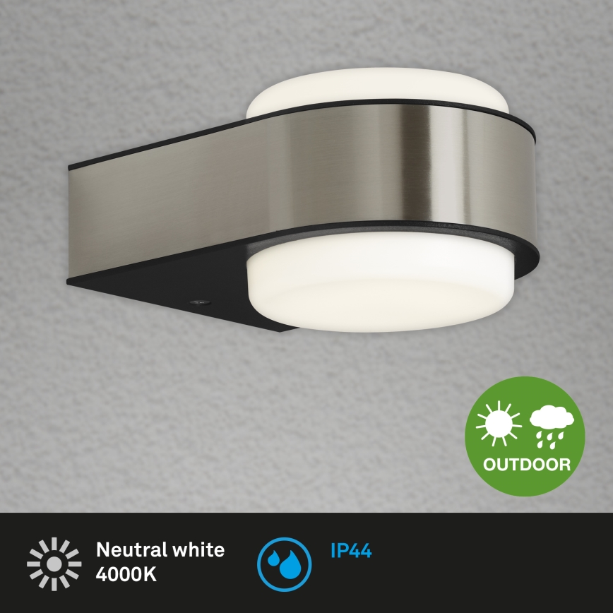 Briloner 3035-012- LED Kinkiet zewnętrzny HANAU LED/6,5W/230V IP44 matowy chrom