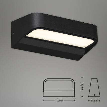 Briloner 3036-015 - LED Kinkiet zewnętrzny AHLEN LED/8W/230V IP44