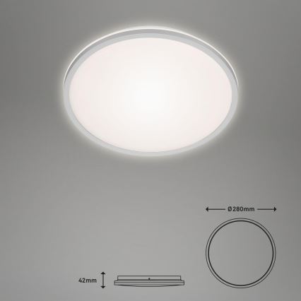 Briloner 3046-014 - LED Plafon LED/15W/230V 4000K śr. 28 cm srebrny