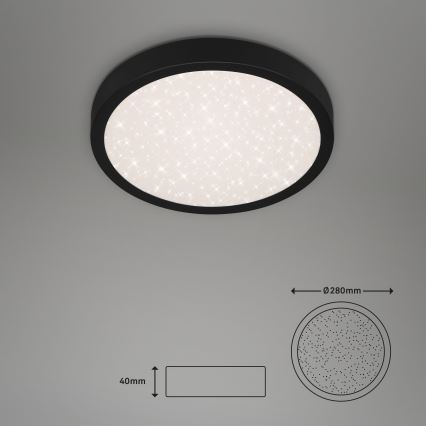 Briloner 3048-015 - LED Plafon RUNA LED/18W/230V czarny