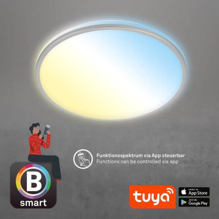 Briloner 3065-014 - LED ściemnialna lampa sufitowa IVY LED/42W/230V Wi-Fi Tuya śr. 49 cm + pilot zdalnego sterowania