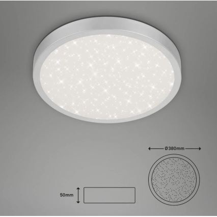 Briloner 3071-014 - LED Plafon RUNA LED/24W/230V srebrny