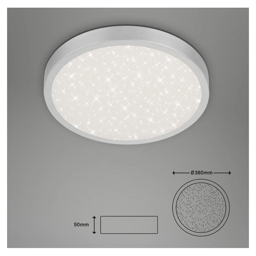 Briloner 3071-014 - LED Plafon RUNA LED/24W/230V srebrny