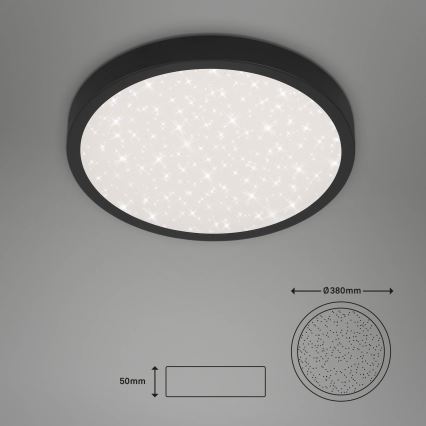 Briloner 3071-015 - LED Plafon RUNA LED/24W/230V czarny