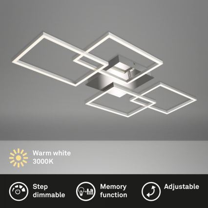Briloner 3091-018 - LED Plafon ściemnialny FRAME LED/30W/230V chrom błyszczący
