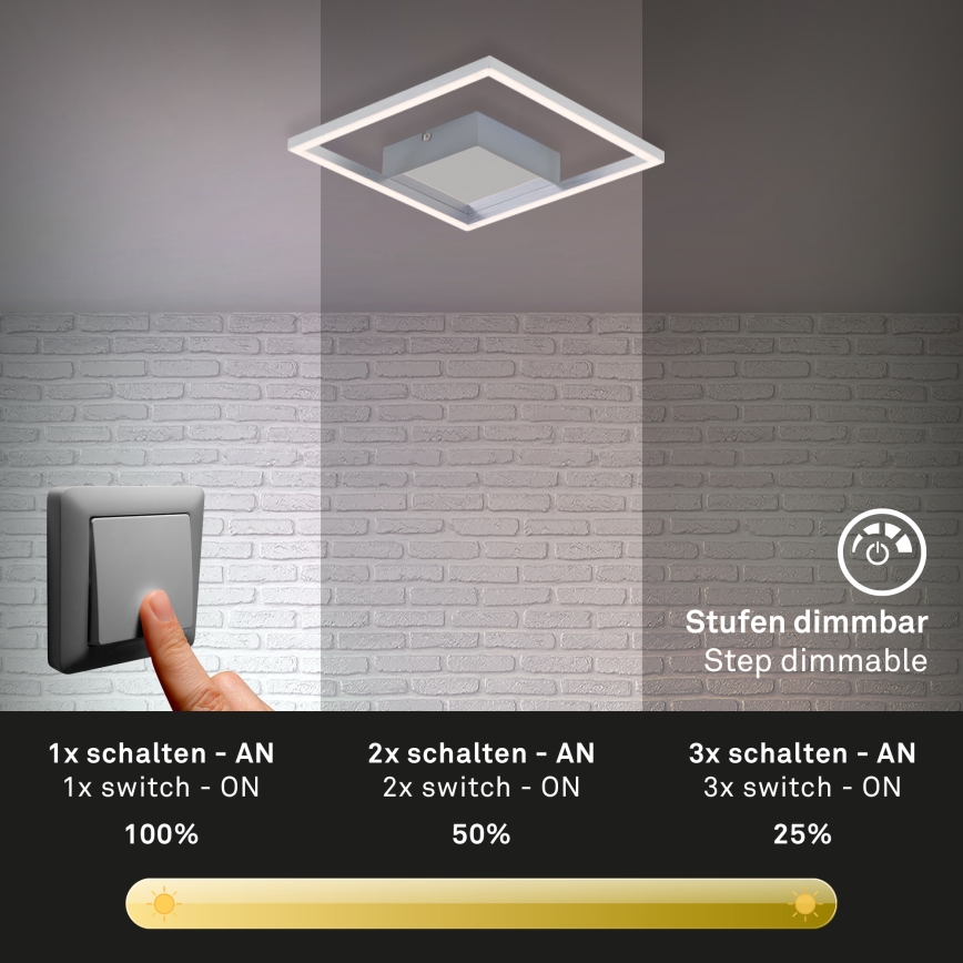Briloner 3105-018 - LED Ściemniany plafon FRAMES LED/9,7W/230V