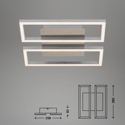 Briloner 3107-012 - LED Plafon ściemnialny FRAME 2xLED/7,25W/230V