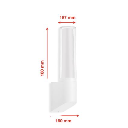 Briloner 311306TF - LED Kinkiet zewnętrzny LED/8W/230V 4000K IP44 biały