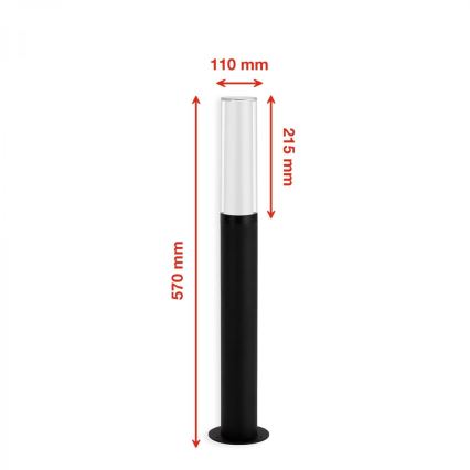 Briloner 311405TF - LED Lampa zewnętrzna LED/8W/230V IP44 4000K 57 cm czarny
