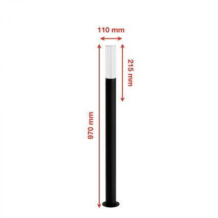 Briloner 311505TF - LED Lampa zewnętrzna LED/8W/230V IP44 4000K 97 cm czarny