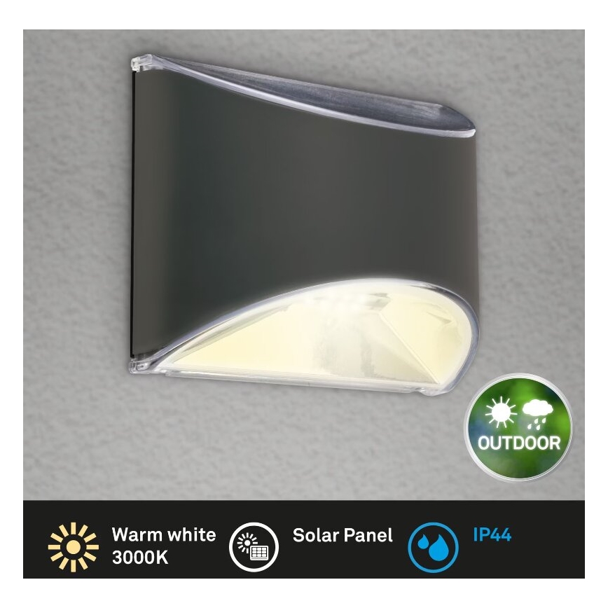 Briloner 3133015 - LED Kinkiet solarny LED/2W/3,7V IP44 3000K