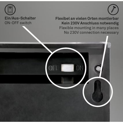 Briloner 3133015 - LED Kinkiet solarny LED/2W/3,7V IP44 3000K