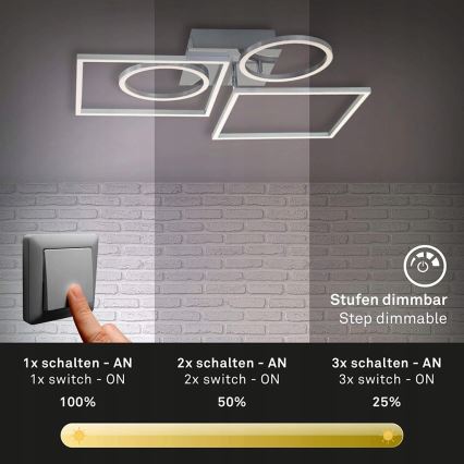 Briloner 3135-018 - LED Plafon ściemnialny FRAME LED/43,8W/230V 3000K