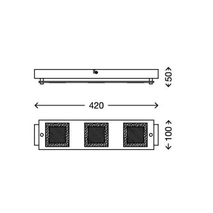 Briloner 3153-038 - LED Lampa sufitowa PLAZA 3xLED/5W/230V