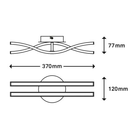 Briloner 3194-029 - LED Żyrandol natynkowy GO 2xLED/6W/230V