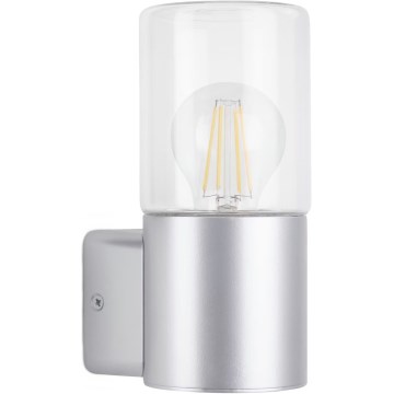 Briloner 320504TF - Kinkiet zewnętrzny 1xE27/12W/230V IP44 srebrny