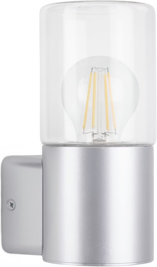 Briloner 320504TF - Kinkiet zewnętrzny 1xE27/12W/230V IP44 srebrny