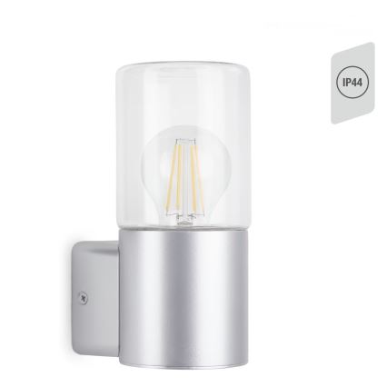Briloner 320504TF - Kinkiet zewnętrzny 1xE27/12W/230V IP44 srebrny