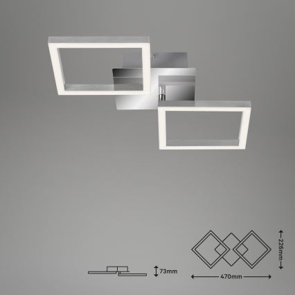 Briloner 3207-018 - LED Plafon FRAMES 2xLED/8W/230V