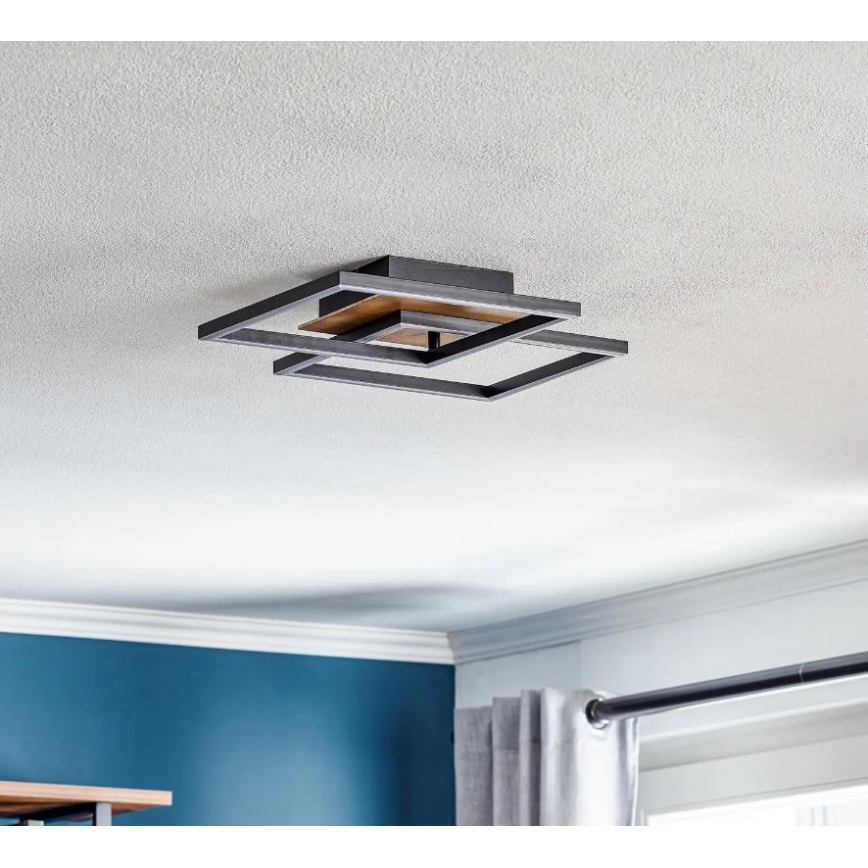 Briloner 3210-014 - LED Plafon ściemnialny FRAME 2xLED/11W/230V brązowy