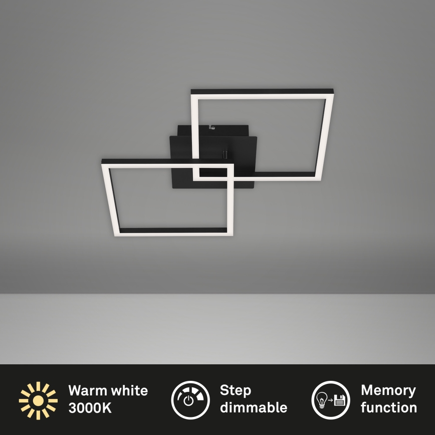 Briloner 3210-015 - LED Plafon ściemnialny FRAME 2xLED/11W/230V czarny