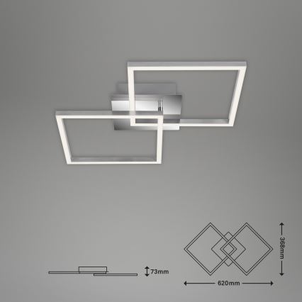 Briloner 3210-018 - LED regulowane oświetlenie sufitowe FRAME 2xLED/11W/230V