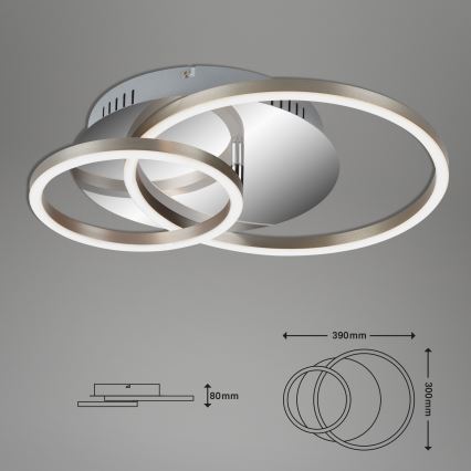 Briloner 3222-018 - LED Ściemniany plafon FRAMES LED/30W/230V