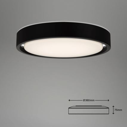 Briloner 3227-015 - LED RGB ściemnialna lampa sufitowa z czujnikiem TALENA LED/24W/230V czarna + pilot do zdalnego sterowania