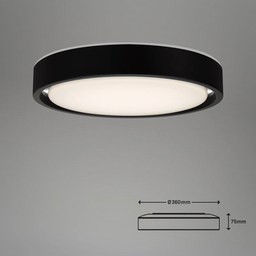 Briloner 3227-015 - LED RGB ściemnialna lampa sufitowa z czujnikiem TALENA LED/24W/230V czarna + pilot do zdalnego sterowania