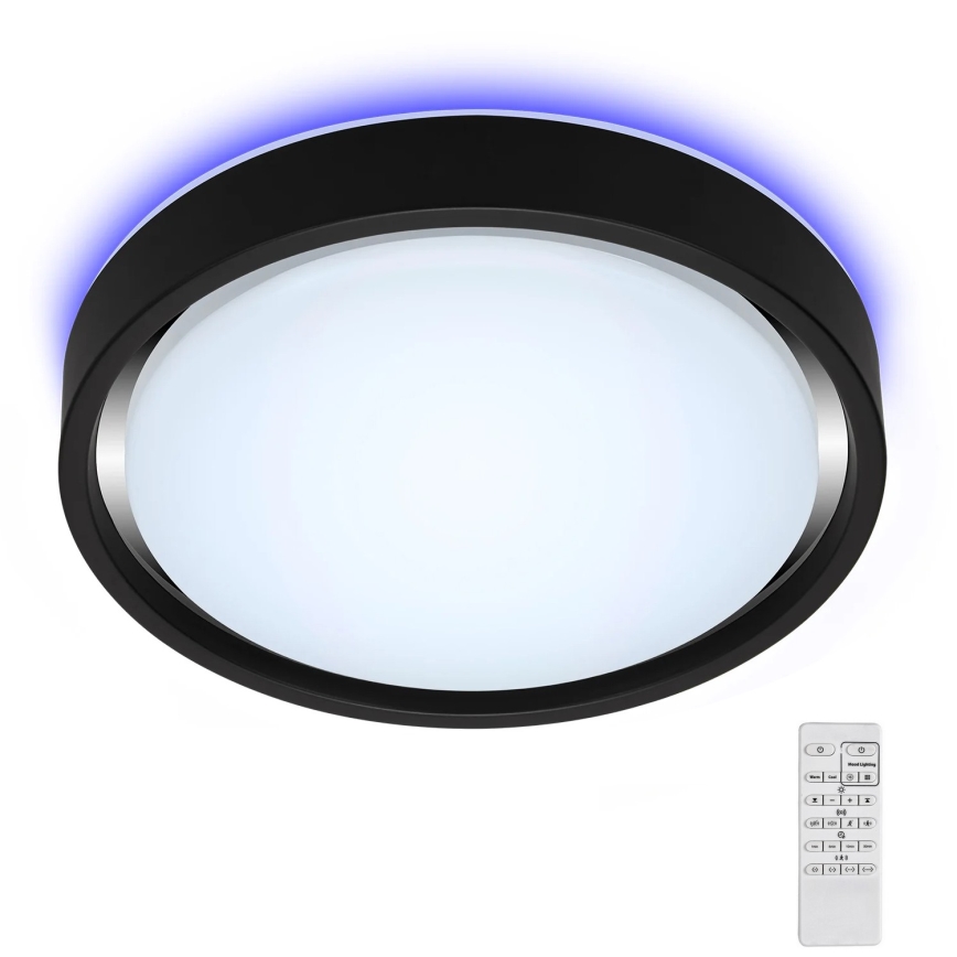 Briloner 3227-015 - LED RGB ściemnialna lampa sufitowa z czujnikiem TALENA LED/24W/230V czarna + pilot do zdalnego sterowania