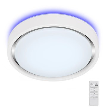 Briloner 3227-016 - LED RGB ściemnialna lampa z czujnikiem TALENA LED/24W/230V biała + pilot do zdalnego sterowania