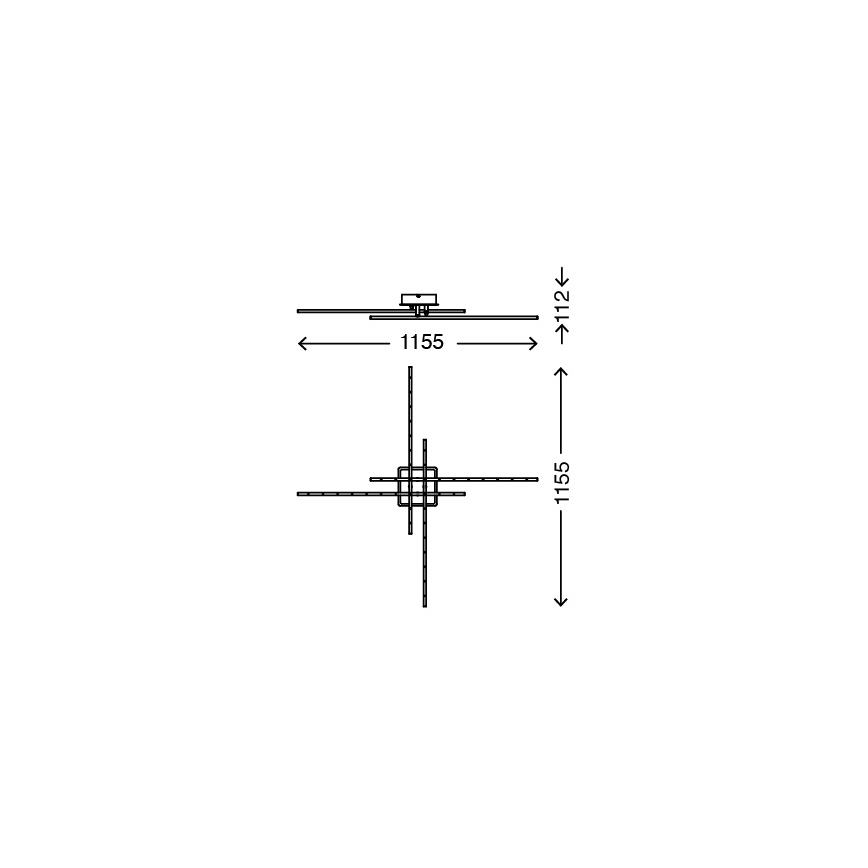 Briloner 3254-042 - LED Plafon ściemnialny TEMPALTE 4xLED/11W/230V
