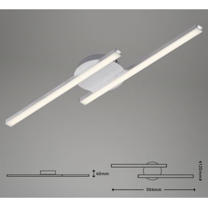Briloner 3257-029 - LED Żyrandol natynkowy GO 2xLED/6W/230V